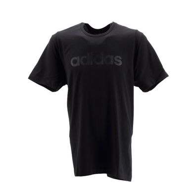 Adidas QQR Linear Herren Tee Shirt T-Shirt schwarz Baumwolle GE5957