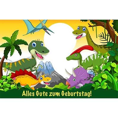 Tortenbild Dinosaurier Rechteckig