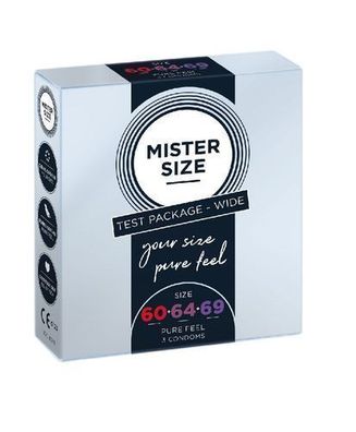 Mister Size Kondome - 3er Set, Größen 60mm, 64mm, 69mm