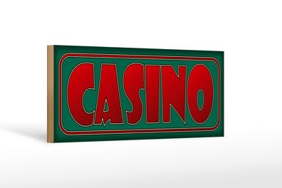 Holzschild Hinweis 27x10cm Casino