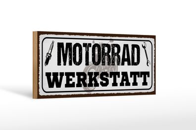 Holzschild Spruch 27x10cm Motorrad Werkstatt Werkzeug