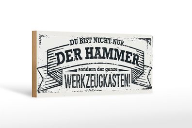 Holzschild Spruch 27x10cm Du bist nicht nur der Hammer