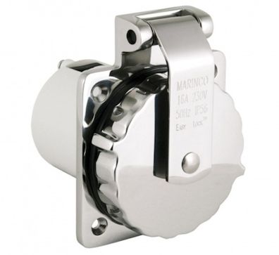 Marinco, Landanschlusskupplung 32A Rumpfeinbau Nema L5 INOX