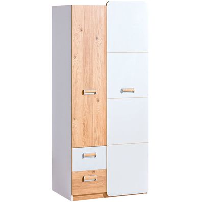 Kleiderschrank LOREN LR1 weiß / eiche nash