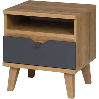 Nachttisch MAMONE ME02 goldene eiche / graphit