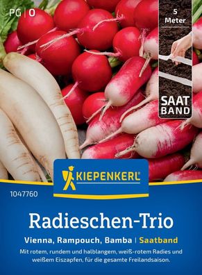 Radieschen-Trio Vienna, Bamba, Rampouch - Saatband, für die gesamte