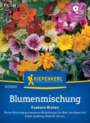 Blumenmischung Essbare Blüten, bunte Mischung aus essbaren Blühpflanzen