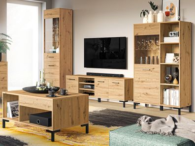 Wohnzimmer-Set MEVIA 2 artisan eiche