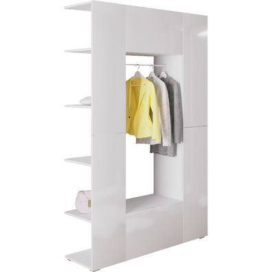 Garderobe CUBE weiß / weiß hochglanz