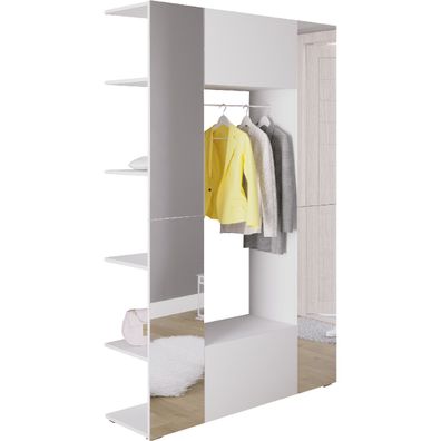 Garderobe CUBE weiß + Spiegel