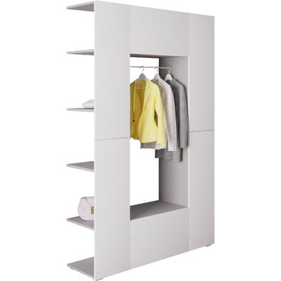 Garderobe CUBE grau / weiß