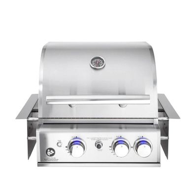 Allgrill Einbau-Gasgrill CHEF S Edelstahl Built-In Air System, 2 Brenner, Backburner