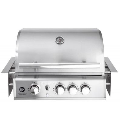 Allgrill Einbau-Gasgrill CHEF M Edelstahl Built-In Air System, 3 Brenner, Backburner