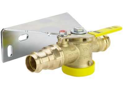 Viega Gas Einrohrzähler Gaszählerkugelhahn DN 25 x 28 mm 4,0 m³ Konsole DVGW