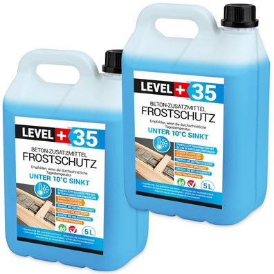 Frostschutz Plastifizierer 10L Beton-Zusatzmittel Betonverflüssiger Level+ RM35