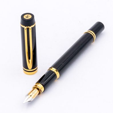 Waterman Le Man 200 Vintage Füller 18K L Schwarz Gold