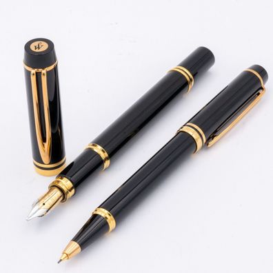 Waterman Le Man 200 Set Vintage Füller 18K B Bleistift 0,7mm Schwarz Gold