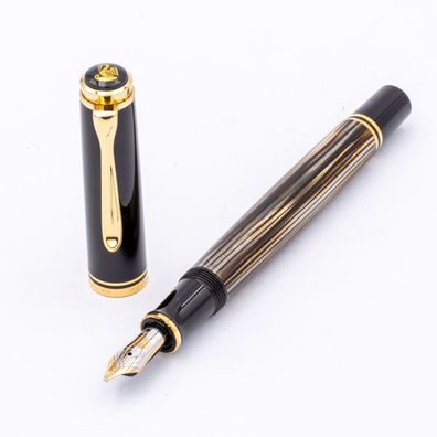 Pelikan Souverän M400 Schildpattbraun-Gestreift Füller 14K B