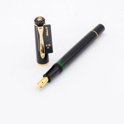 Pelikan M150 Füller M Feder NOS Schwarz Gold Füllfederhalter