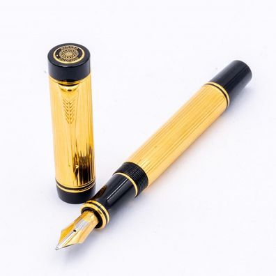 Parker Duofold Godron Gold Füller 18K M