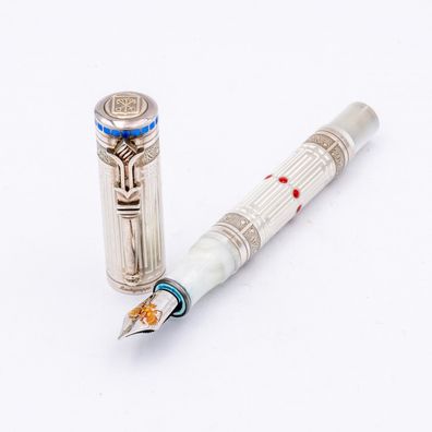 Montegrappa White Nights Limited Edition Füller 925 Silber 18K M