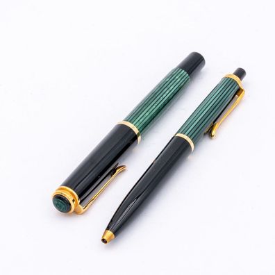 Pelikan Souverän Set K400 Kugelschreiber M400 Füller 14K B Grün