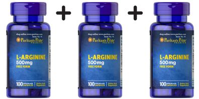 3 x L-Arginine, 500mg - 100 caps