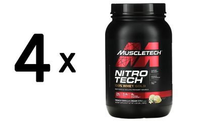 4 x Nitro-Tech Performance Series, Vanilla - 907g