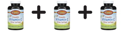 3 x Kid's Chewable Vitamin C, 250mg Natural Tangerine - 120 vegetarian tablets