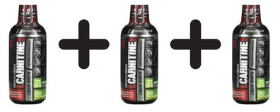 3 x L-Carnitine 3000, Green Apple - 473 ml