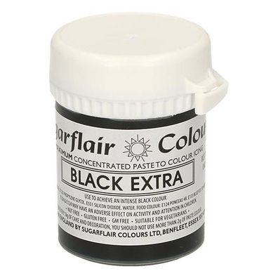 Speisefarben-Paste Sugarflair Schwarz Extra - Black Extra