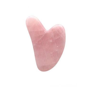 Fluff Gua Sha Massagestein Rosa Quarz, 1 Stück