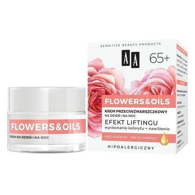 AA Flowers & Oils 65+ Lifting Tag- und Nachtcreme, 50ml