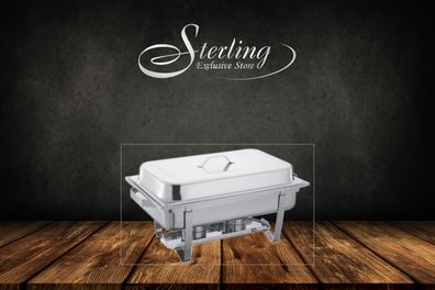 Warmhalter Chafing Dish aus Edelstahl mit 1, 2 oder 3 Pfannen