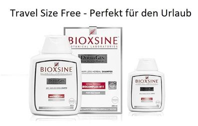 Bioxsine TRAVEL SIZE FREE SHampoo für fettiges Haar 300 + 100 ml