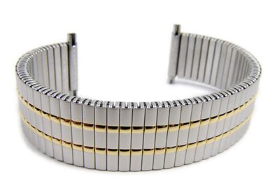 Minott Flex Band Ersatzband Uhrenarmband Bicolor Zugband mit Teleskop-Anstoß