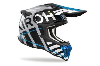 Crosshelm Endurohelm Schutzhelm Motocrosshelm Motorradhelm Rollerhelm Blau Grau