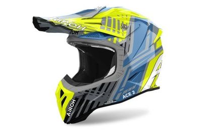 Crosshelm Endurohelm Schutzhelm Motocrosshelm Motorradhelm Rollerhelm Grau Gelb