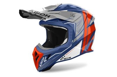Crosshelm Endurohelm Schutzhelm Motocrosshelm Motorradhelm Rollerhelm Grau Orange