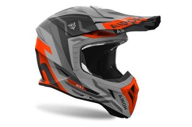 Crosshelm Endurohelm Schutzhelm Motocrosshelm Motorradhelm Rollerhelm Grau Orange