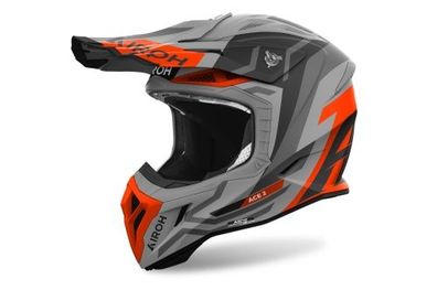 Crosshelm Endurohelm Schutzhelm Motocrosshelm Motorradhelm Rollerhelm Grau Orange