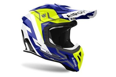 Crosshelm Endurohelm Schutzhelm Motocrosshelm Motorradhelm Rollerhelm Blau Gelb