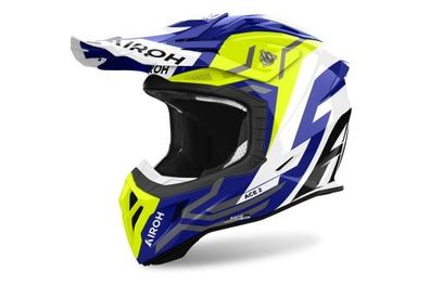 Crosshelm Endurohelm Schutzhelm Motocrosshelm Motorradhelm Rollerhelm Blau Gelb