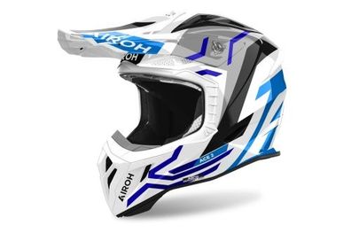 Crosshelm Endurohelm Schutzhelm Motocrosshelm Motorradhelm Rollerhelm Weiß Blau Grau