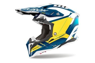 Crosshelm Endurohelm Schutzhelm Motocrosshelm Motorradhelm Rollerhelm Gelb Blau