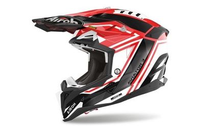 Crosshelm Endurohelm Schutzhelm Motocrosshelm Motorradhelm Rollerhelm Rot Weiß