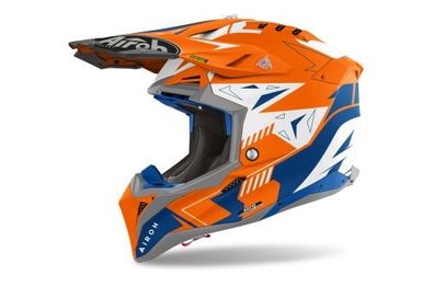 Crosshelm Endurohelm Schutzhelm Motocrosshelm Motorradhelm Rollerhelm Orange Blau