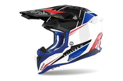 Crosshelm Endurohelm Schutzhelm Motocrosshelm Motorradhelm Rollerhelm Weiß Blau Rot