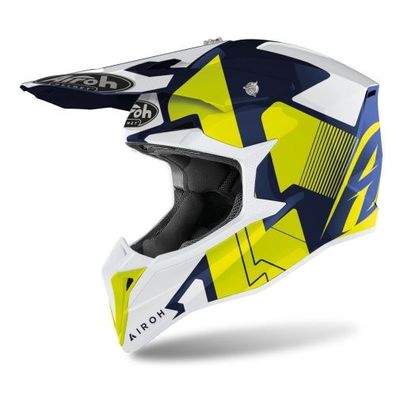 Crosshelm Endurohelm Schutzhelm Motocrosshelm Motorradhelm Rollerhelm Weiß Gelb Blau