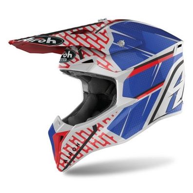 Crosshelm Endurohelm Schutzhelm Motocrosshelm Motorradhelm Rollerhelm Grau Blau